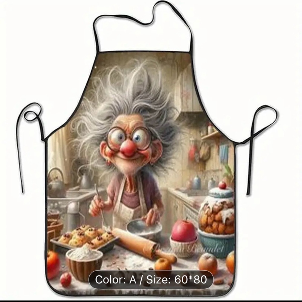 Cute Kitchen Apron โ Grandma, Sunflower, Cat & Bumblebee Prints - Picture 6 of 6